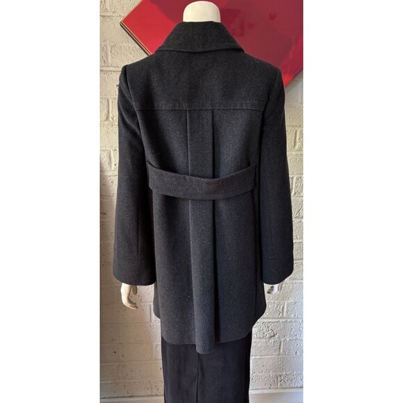 J. CREW Women Size Small Pea Coat Charcoal Black Wool Double Breasted - Picture 5 of 13